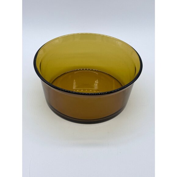 Vintage Anchor Hocking Fire-King Amber Glass Bowl 8.5" in dia. - Picture 6 of 9